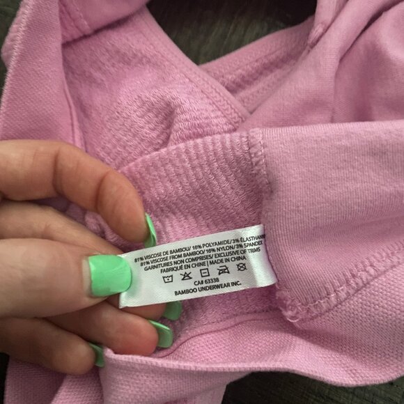 Bamboo Underwear Ribbed Bralette/Sports Bra - NWT - Picture 6 of 7